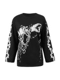 Coverwin Men's Black Long Sleeve Graphic Tee