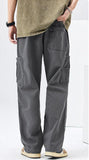 Coverwin Elastic Waist Straight Cargo Pants