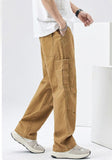 Coverwin Elastic Waist Straight Cargo Pants