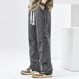 Coverwin Elastic Waist Straight Cargo Pants