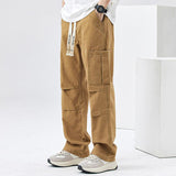 Coverwin Elastic Waist Straight Cargo Pants