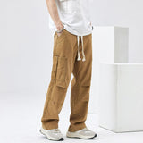 Coverwin Elastic Waist Straight Cargo Pants