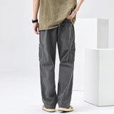 Coverwin Elastic Waist Straight Cargo Pants