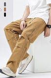 Coverwin Elastic Waist Straight Cargo Pants