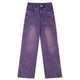 Coverwin Grunge Purple Baggy Jeans