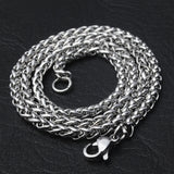 Coverwin 3MM-8MM STAINLESS STEEL TWIST CHAIN NECKLACE FOR MEN Punk Neck Jewelry Accessories Male Thick LONG CHAINS