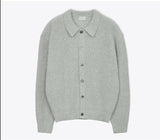 Coverwin Lapel Button-down Knitted Cardigan