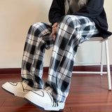 Coverwin spring outfits men summer outfit YDS Drawstring Plaid Pants