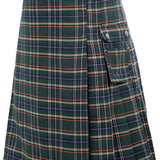 90s fashion Men's Scottish Festival Skirt Men's Plaid Contrast Color Pleated Skirt Bk0140