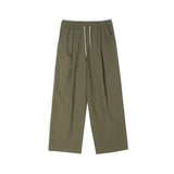 Coverwin  9032 ARMY GREEN FOLDED WIDE STRAIGHT PANTS