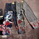 90s streetwear E-Commerce Y2g Jeans Streetwear Harajuku Hip Hop Retro Neo-Gothic Loose Jeans