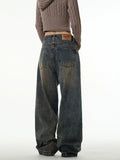 Coverwin 11231 GRAY-BLUE WIDE STRAIGHT DENIM JEANS