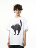 Coverwin 2024 New Fahion spring outfit 77Fight Angry Cat Tee