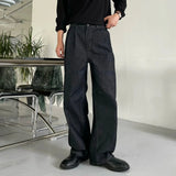 Coverwin- RT No. 11877 BLACK WIDE STRAIGHT DENIM JEANS