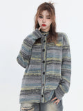 Coverwin painting color loose knit sweater na821