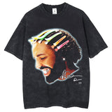 90s streetwear Rapper Fashion Brand Drake T-shirt Hip Hop Street Short Sleeve Summer Cotton West Coast T-shirt Men Women