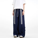 Coverwin spring outfits men summer outfit Madwitch Striped Cargo Pants