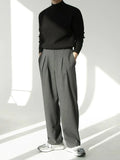 Coverwin  10331 GRAY FOLDED STRAIGHT PANTS