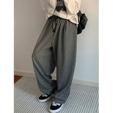 Coverwin spring outfits men summer outfit Retro Plaid Trousers