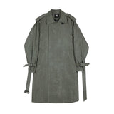 Coverwin 2024 New Fashion Men Spring outfit  No. 3143 BELT COLLAR COAT JK