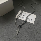 Coverwin CROSS DOUBLE LAYER CHAIN NECKLACE