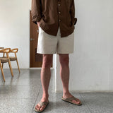 Coverwin  9077 KHAKI CREAM LINEN SHORTS