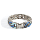 Coverwin BLUE CUBAN BRACELET