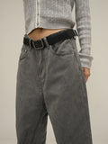 Coverwin  10803 SMOKE GRAY WIDE STRAIGHT JEANS