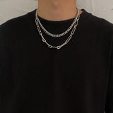 Coverwin DOUBLE LAYER CHAIN NECKLACE