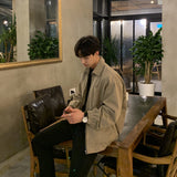 90s streetwear Spring and Autumn Coat Men's Korean-Style Fashionable Loose Short Workwear All-Matching Men's Casual High-End Jacket New