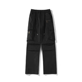 Coverwin spring outfits men summer outfit Multi-pocket Straight Trousers