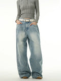 Coverwin spring outfits men summer outfit 77Fight Essential Straight Wide Leg Jeans