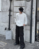 Coverwin 9813 BLACK WIDE STRAIGHT PANTS