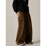 Coverwin 11174 CORDUROY BAGGY STRAIGHT CARGO PANTS