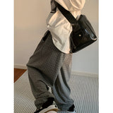 Coverwin spring outfits men summer outfit Retro Plaid Trousers