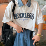 Coverwin 2024 New Fahion spring outfit "FEARLESS: NOT AFRAID" Collared Tee