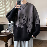 men winter outfits Anyang 2024 Sweater Men's Autumn and Winter Lazy Style Trendy Sweater Youth Top Contrast Color Sweater