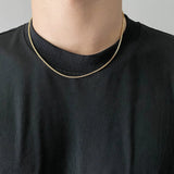 Coverwin EVERYDAY SNAKE BONE CHAIN NECKLACE