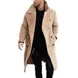 men winter outfits New Woolen Coat Men's Thickened Coat Hot Single Woolen Trench Coat