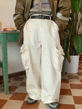 Coverwin spring outfits men summer outfit c2 Vintage Wide Cargo Pants