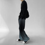 Coverwin  8026 TWO TONE WIDE STRAIGHT PANTS