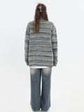 Coverwin painting color loose knit sweater na821