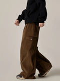 Coverwin 11174 CORDUROY BAGGY STRAIGHT CARGO PANTS