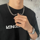 Coverwin DOUBLE CHAIN CROSS NECKLACE