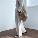 Coverwin  9074 LINEN STRAIGHT WIDE DRAPE PANTS