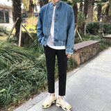 Coverwin 2024 New Fashion Men Spring outfit  No. 1088 CHINESE COLLARED DENIM JK