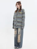 Coverwin painting color loose knit sweater na821