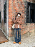 Coverwin 2024 New Fashion Men Spring outfit  No. 6807 CORDUROY COLLAR SHI