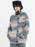 Coverwin painting color loose knit sweater na821