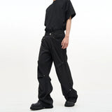 Coverwin spring outfits men summer outfit 77Fight Yuppie Baggy Pleated Pants